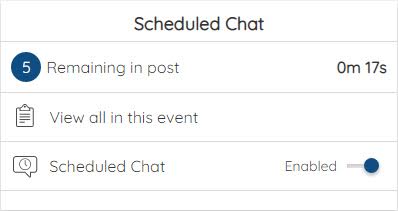 Scheduled chat card